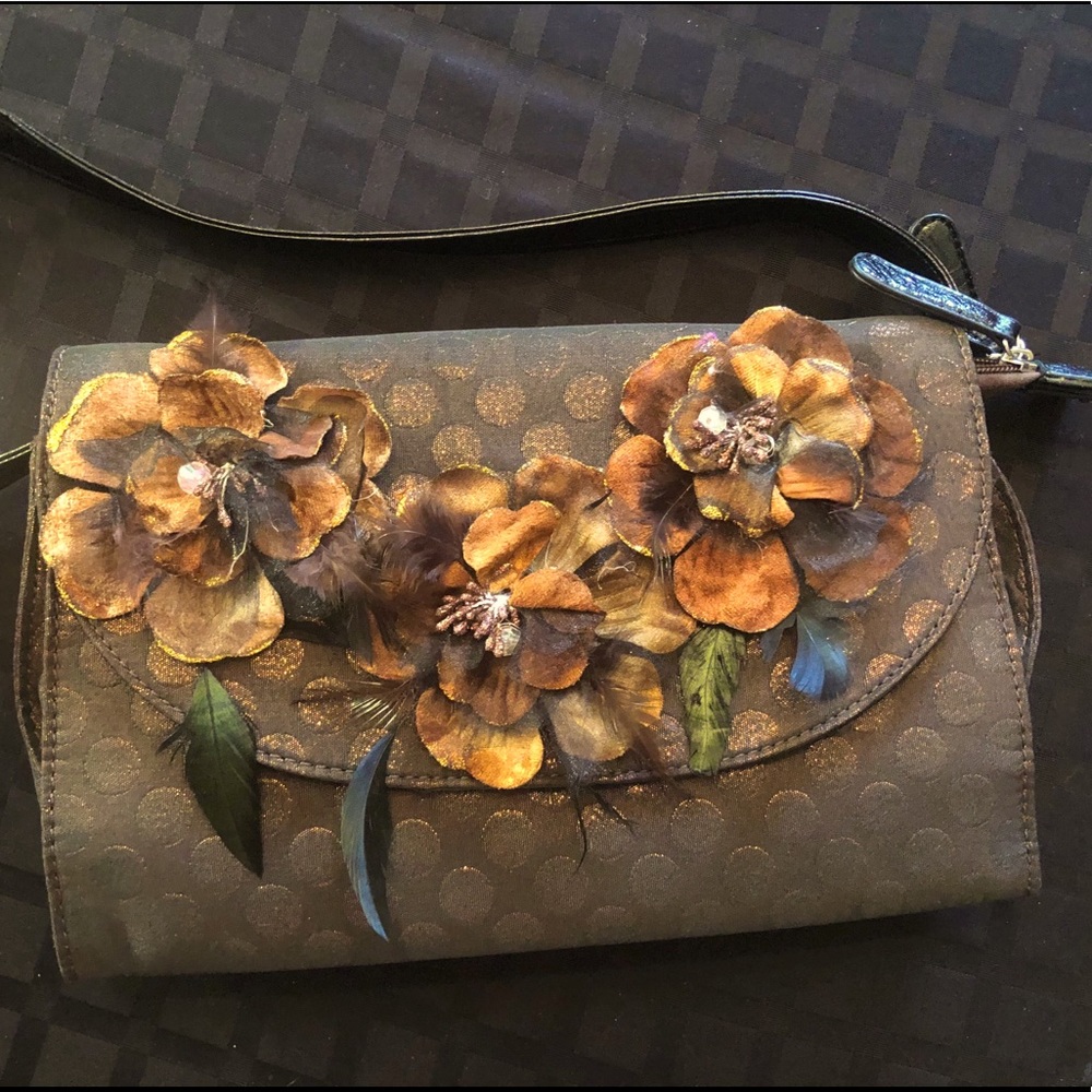 NWT Hananel Feather Collection Purse